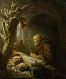 HERMIT AT PRAYER by Gerrit Dou